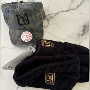 LAFC Hat & Head Warmer & Mitten Bundle